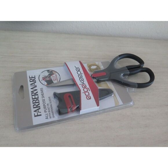 Farberware Edgekeeper All-Purpose Shears Scissors w/Built-In Sharpening Sleeve - Picture 4 of 4